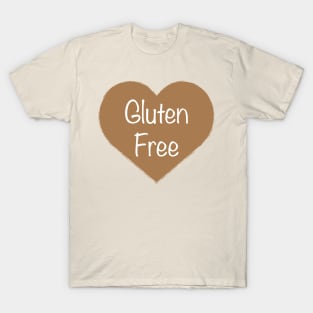 Gluten-Free Brown Heart T-Shirt T-Shirt